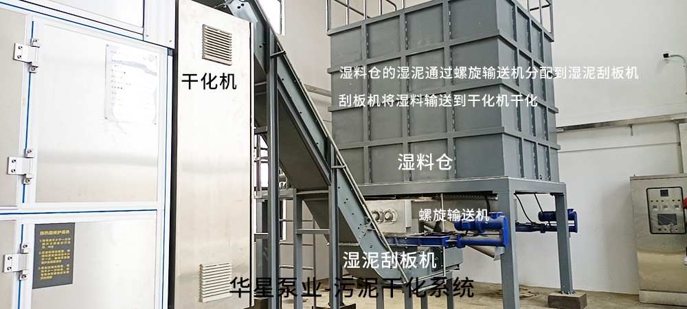 干化機(jī)-濕料刮板機(jī)-濕泥倉(cāng)